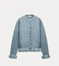 ZARA・フリルカーディガン