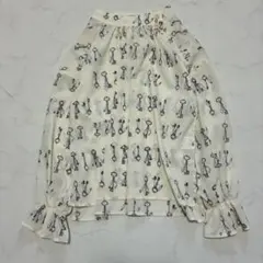 RIVET&SURGE キー柄ブラウス F（B917）