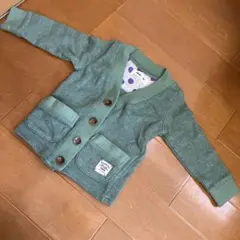 bobson グリーン カーディガン 90