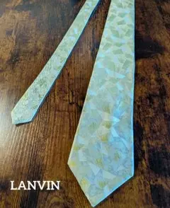 《美品》LANVIN ランバン グリーンメタリック ネクタイ