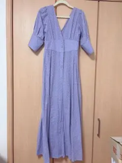 【美品】♡Chico ♡五分袖コットンエンパイアワンピース♡