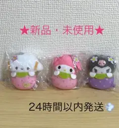 サンリオキャラクターズいちごおくるみマスコット こぎみゅん　マイメロディ　クロミ