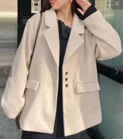 chico チコ　シャギーシングルルーズジャケット