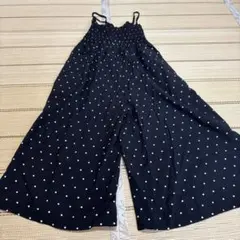 GU ブラックドット柄オーバーオール