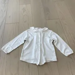 Familiar 襟付きボタンシャツ 80 ホワイト　シャツ　白シャツ