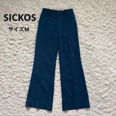 シッコス　SICKOS フレアパンツ　スラックス　センタータック　ブルー系　M