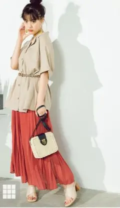 GRL 新品 ☆プリーツロングスカート