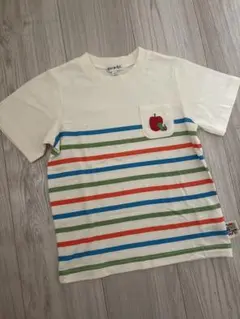 【未着用】 はらぺこあおむし ボーダーTシャツ 110cmのサムネイル