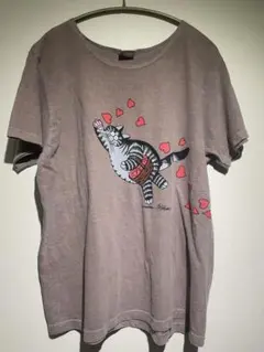 クリバンキャットTシャツ chocolate DYED Mサイズのサムネイル
