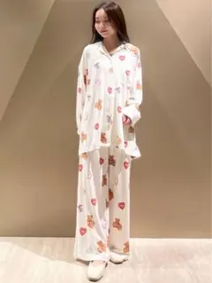 完売品 ジェラートピケ ミッフィー 総柄ネルシャツ・パンツ セット