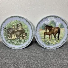 美品 暖炉とイングリッシュスプリンガースパニエル 飾り皿 - メルカリ