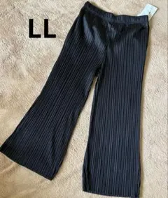 【新品】HK WORKS LONDON プリーツパンツ　黒　LL 大きいサイズのサムネイル