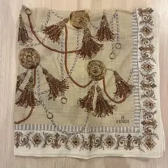 FENDI タッセル柄 ハンカチ