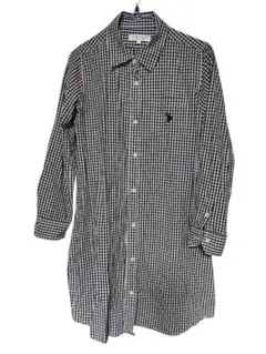 美品★U.S. POLO ASSN. 黒白ギンガムチェック長袖シャツ