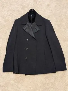 EMPORIO ARMANIダークグレー ダブルブレスト チェスターコート