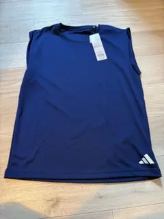 adidas クールネックノースリーブ ダークブルー Mサイズのサムネイル