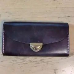 ダークブラウン レザー 長財布