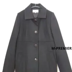 新品未使用　M プルミエ　フリル付きフード ネイビーコート　定価58300 IMG_9778.jpeg