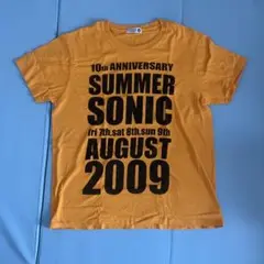 サマソニ SUMMER SONIC 10th Tシャツ オレンジ L メンズ 美