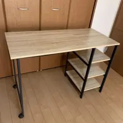 折りたたみ デスク ( 3段 棚付き )