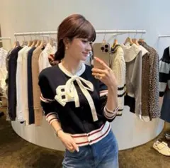 Bibiy B. CLUB TIE CARDIGAN カーディガン ホワイト - メルカリ