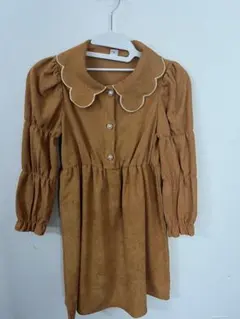 SHEIN ブラウン コーデュロイ ワンピース 9Y