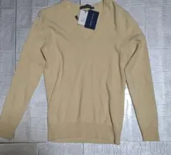 RALPH LAUREN 高級カシミヤ100% Vネックニット お直し用糸付き