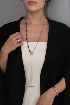 【ebine】Anchor Long Mantle Necklace シルバー