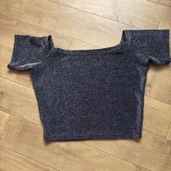 ラメ入り オフショルダー 半袖のサムネイル