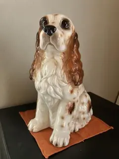 コッカースパニエル 陶器製 犬 インテリア 置物 オブジェ 高さ約48