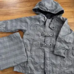 コムサイズム キッズ　チェック柄レインコート　90