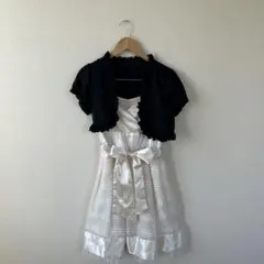 黒フリルショートジャケット9号とアイボリードレス11号 セット