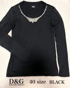 希少【D&G】コレクション スワロ長袖カットソー　BLACK 40size