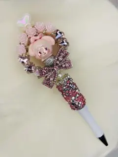 デコレーションボールペン ピンク　カスタムボールペン