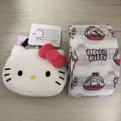 ハローキティ　キティちゃん　サンリオ　ポーチ付きエコバッグ　がま口柄