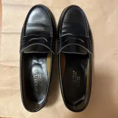 HARUTA ブラックレザー ローファー 25cm
