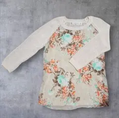 花柄長袖トップス ZARA