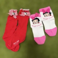 mezzo piano ベティちゃん　キッズ靴下　2足セット　15-16cm