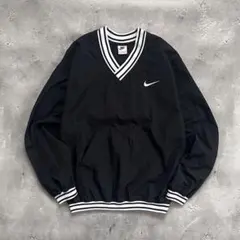 90s OLD NIKE プルオーバー ナイロンジャケット リブライン 銀タグ