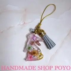 かわいい♡『うさぎチャーム』オルゴナイト　天然石