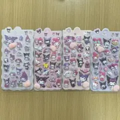ぷくぷくシール 4枚セット サンリオ 可愛い デコシール