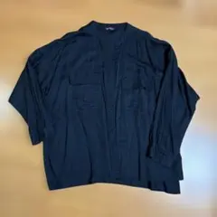 URBAN RESEARCH 長袖シャツ ネイビー ダブルポケット