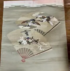 茶道用帛紗 二つの扇子デザイン
