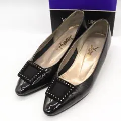 【高級】Yves Saint Laurent パンプス 黒 34.5 ブラック
