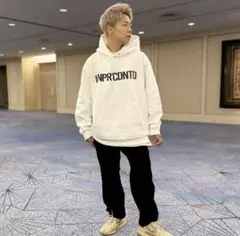【武尊】 SCULPTURE Hoodie ホワイト　フード付パーカー