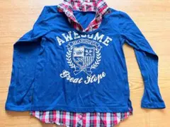 青色 長袖カットソー 150cm