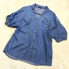 URBAN RESEARCH ROSSO テンセルデニム スキッパーシャツのサムネイル