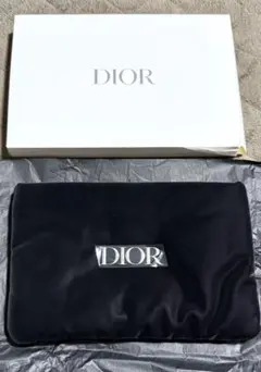 DIOR ディオール ノベルティ クラッチバッグ ブラック ポーチ 箱付き