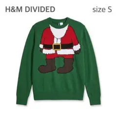 H&M DIVIDED【S】クリスマスセーター アグリーセーター サンタ 緑のサムネイル