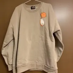 吸血鬼すぐ死ぬ　ジョン　ビッグプリント　スウェットトレーナー　ブラウン